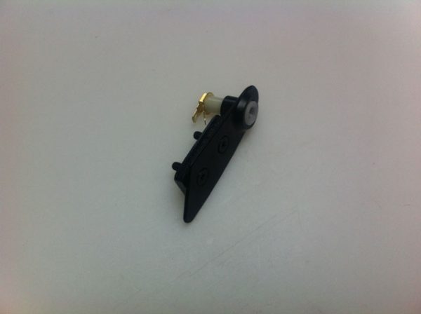 T-Top, 79--82 Plate , Lock Pin Left Black w / Alarm